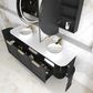 Hampshire 1800mm Satin Black Wall Hung Curve Vanity