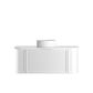 Hampshire 1200mm Satin White Wall Hung Curve Vanity with Pure White Top