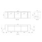Hampshire 1800mm Satin White Wall Hung Curve Vanity with Pure White Top