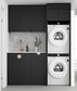 Laundry Kit 1715DR-C Marlo Black with Natural Carrara Marble Top and 400 Drawer Unit