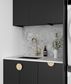 Laundry Kit 1715DR-C Marlo Black with Natural Carrara Marble Top and 400 Drawer Unit