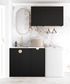 Laundry Kit 1715DR-A Marlo Black with Natural Carrara Marble Top and 400 Drawer Unit