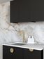 Laundry Kit 1715DR-B Marlo Black with Natural Carrara Marble Top and 400 Drawer Unit