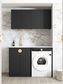 Laundry Kit 1305B Marlo Black with Natural Carrara Marble Top