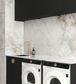 Laundry Kit 1960A Marlo Black with Natural Carrara Marble Top