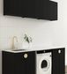 Laundry Kit 1960C Marlo Black with Natural Carrara Marble Top