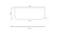 Bondi 1200x460x20 Pure White Top No Hole