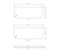 Bondi 1200x460x20 Solid Surface Matte White Top No Hole