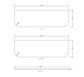 Bondi Solid Surface 1500x460x20 Matte White Top No Hole