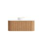 Bondi 1200mm Woodland Oak Fluted Curve Vanity with Matte White Top