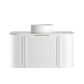 Hampshire 900mm Satin White Wall Hung Curve Vanity with Cloudy Carrara Top