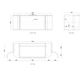 Hampshire 1200mm Satin White Wall Hung Curve Vanity with Cloudy Carrara Top