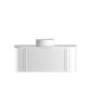 Hampshire 1200mm Satin White Wall Hung Curve Vanity with Cloudy Carrara Top