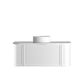 Hampshire 1200mm Satin White Wall Hung Curve Vanity with Natural Carrara Marble Top