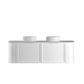 Hampshire 1500mm Satin White Wall Hung Curve Vanity with Natural Carrara Marble Top