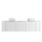 Hampshire 1800mm Satin White Wall Hung Curve Vanity with Matte White Top