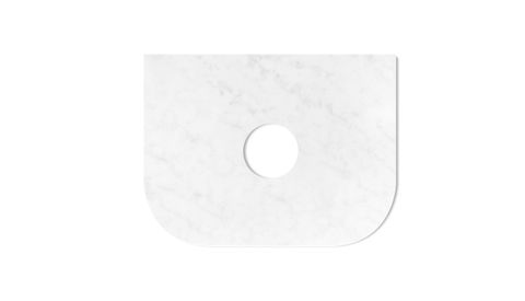 Bondi 600x460x20 Solid Surface Cloudy Carrara Top - NTH or 12TH Only
