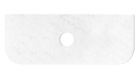 Bondi 1200x460x20 Solid Surface Cloudy Carrara Top