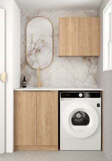 Laundry Kit 1305A Byron/Bondi Natural Oak with Matte White Top