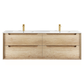 Byron 1500mm Natural Oak Wall Hung Vanity with Ceramic Top