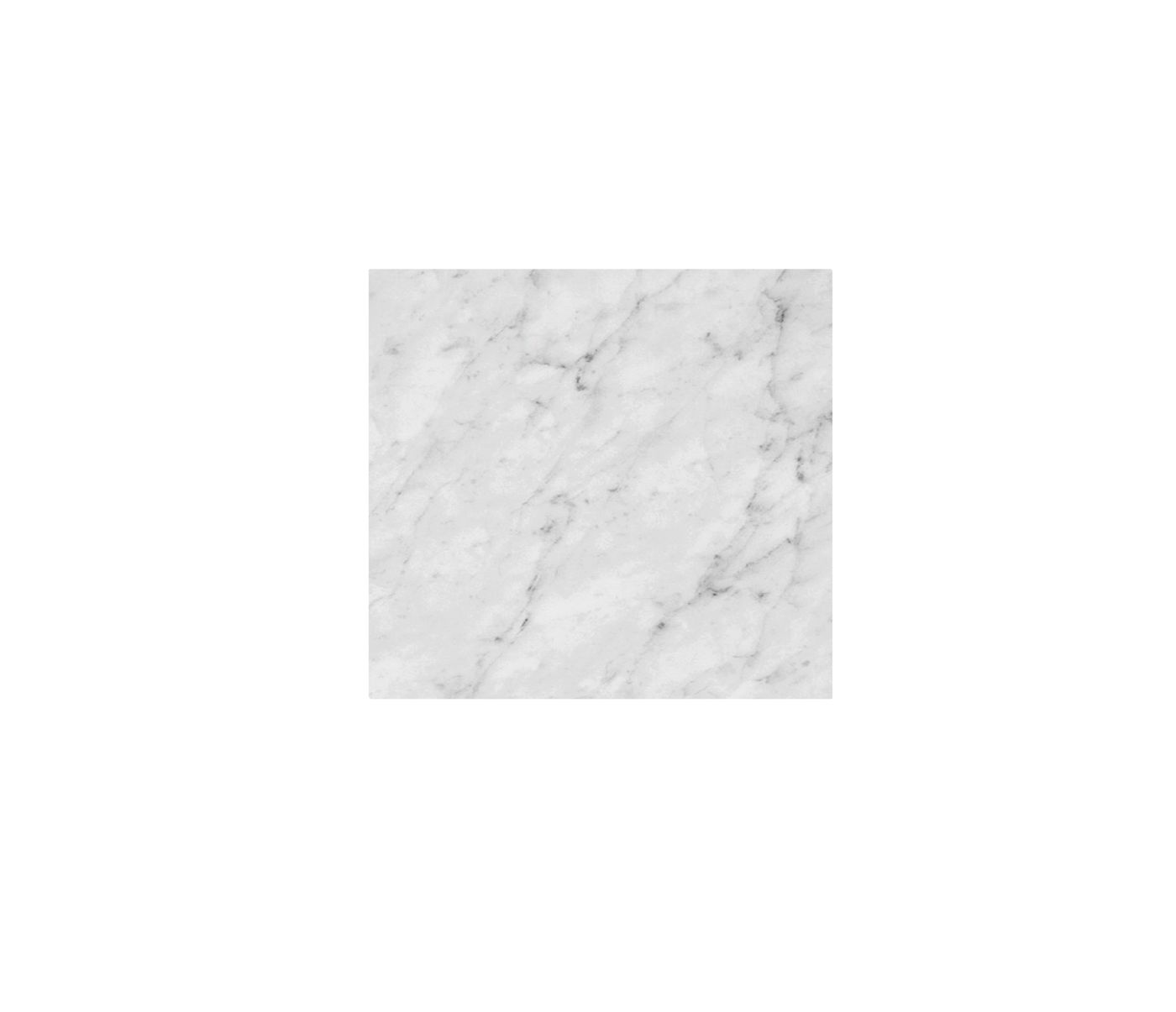 Laundry 650mm Natural Carrara White Marble Top - No Hole