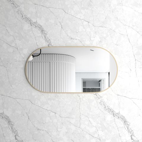 Noosa 1200x600 Gold Metal Frame Mirror