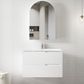 Noosa 900mm Satin White Wall Hung Vanity with Ceramic Top