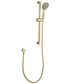 Pavia Brushed Gold Shower Rail with Round Handheld Shower Piece