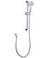 Pavia Chrome Shower Rail with Round Handheld Shower Piece