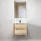 Byron 600mm Natural Oak Wall Hung Vanity with Ceramic Top