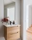 Byron 750mm Natural Oak Wall Hung Vanity with Ceramic Top