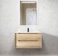 Byron 900mm Natural Oak Wall Hung Vanity with Ceramic Top