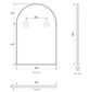Archie 900(H)x600(W) White Metal Framed Tuffi Mirror