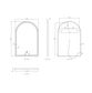 LED Archie 900(H)x600(W) White Metal Frame Tuffi Mirror