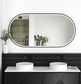 LED Noosa 1500(W)x750(H) Black Metal Frame Mirror- Install Horizontal or Vertical