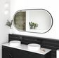 LED Noosa 1500x750 Black Metal Frame Mirror