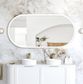 LED Noosa 1500x750 White Metal Frame Mirror