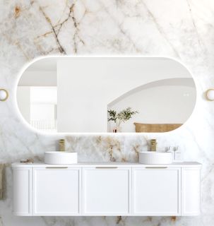 LED Noosa 1800(W)x750(H) Frameless Tuffi Mirror - Install Horizontal or Vertical