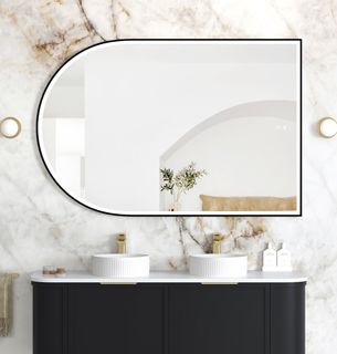 LED Archie 1500x1000 Black Metal Frame Mirror