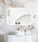 LED Newport 900(H)x600(W) Frameless Tuffi Mirror - Install Horizontal or Vertical