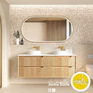 Byron Fluted 1500mm Woodland Oak Wall Hung Cabinet Only