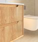 Byron Fluted 1200mm Woodland Oak Four Drawer Wall Hung Vanity