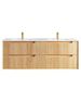 Byron Fluted 1500mm Woodland Oak Wall Hung Vanity with Ceramic Top