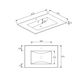 Byron Fluted 600mm Woodland Oak Wall Hung Vanity with Ceramic Top