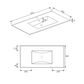 Byron Fluted 900mm Woodland Oak Wall Hung Vanity with Ceramic Top