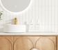 Laguna Mark II 1200mm Woodland Oak Wall Hung Vanity with Natural Carrara Marble Top