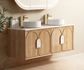 Laguna Mark II 1500mm Woodland Oak Wall Hung Vanity with Pure White Top