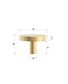 Chloe - 32mm Brushed Brass Handle (Premium Solid Brass Construction)