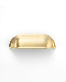 Newport - 90mm Brushed Brass Handle (Premium Solid Brass Construction)