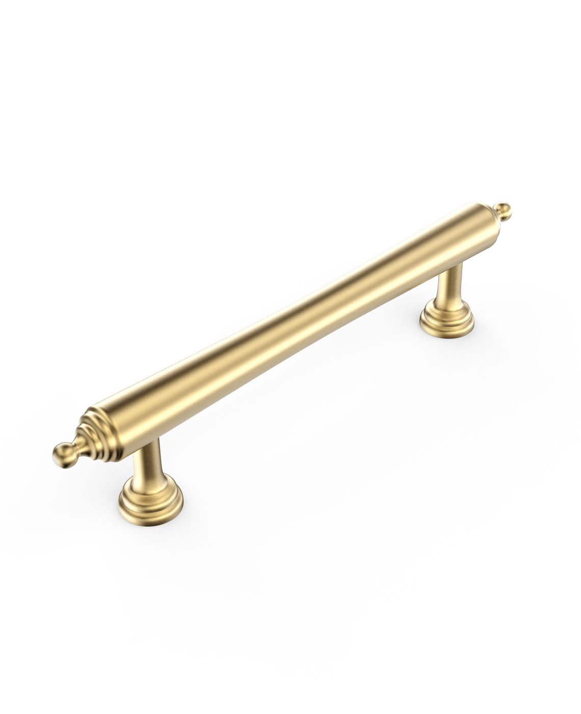 Heirloom - 140mm Brushed Brass Handle (Premium Solid Brass Construction)